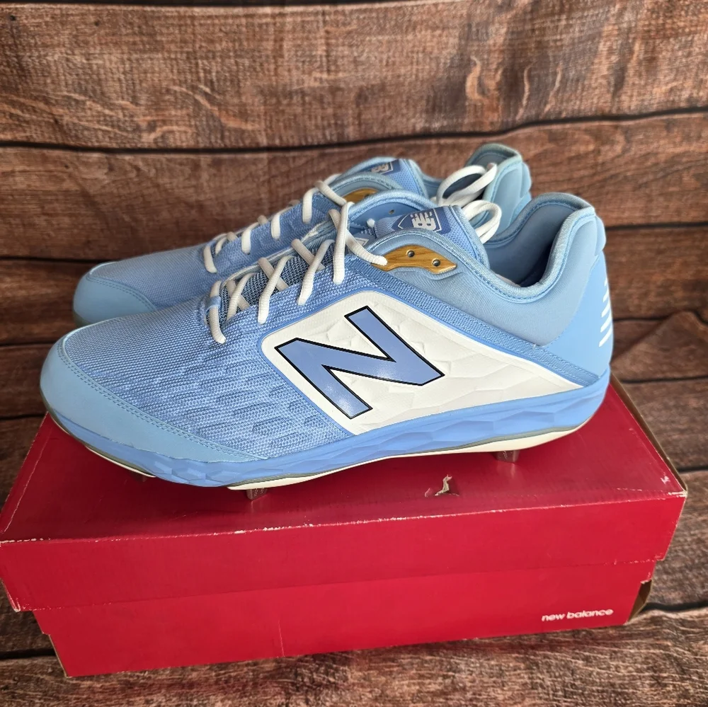 New Balance Men's 3000v4 Metal Baseball Cleats Size 16 Blue/White NIB